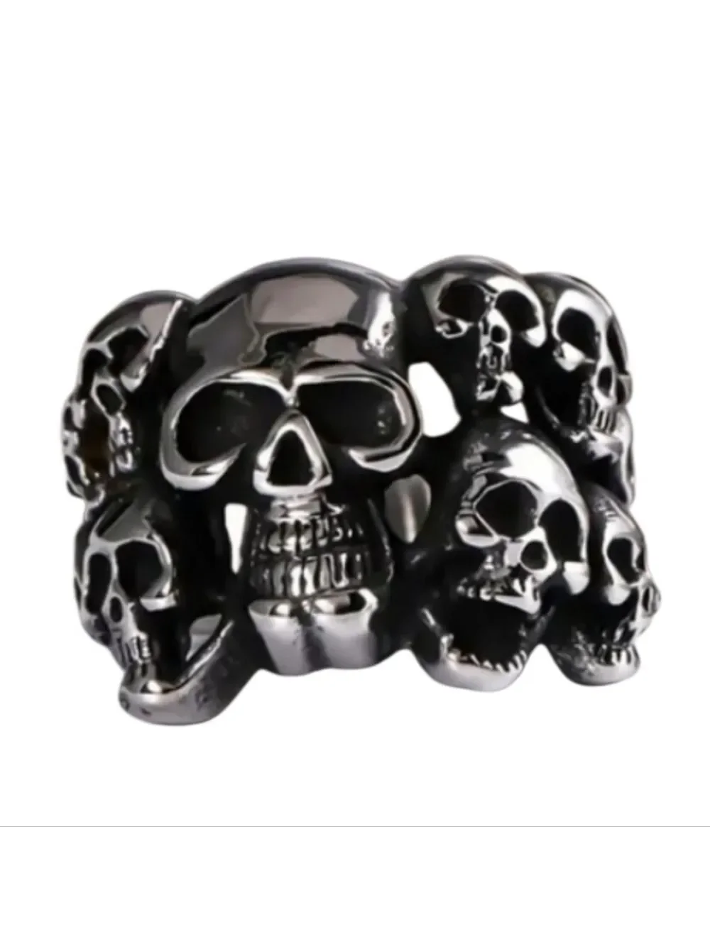 Silvertone Skull Ring